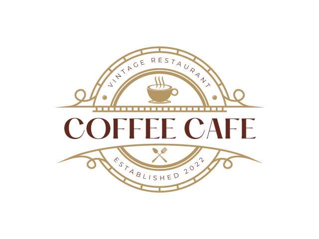 Mnimalist coffee cafe logo design free download