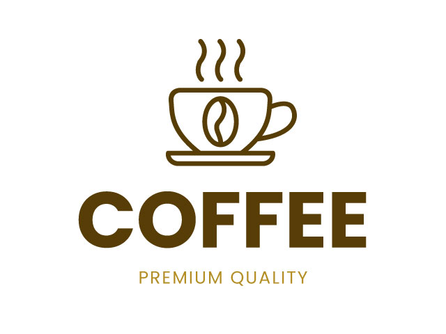 Modern Coffee Line Logo Design free download