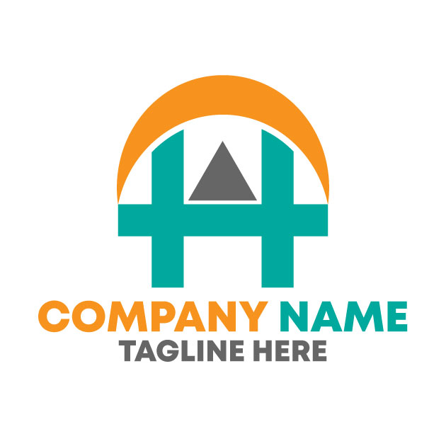 Letter h logo design free download