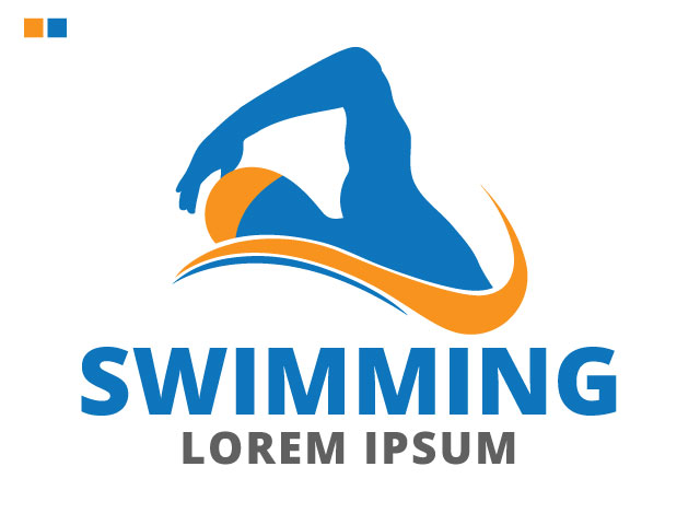 Swimming logo design