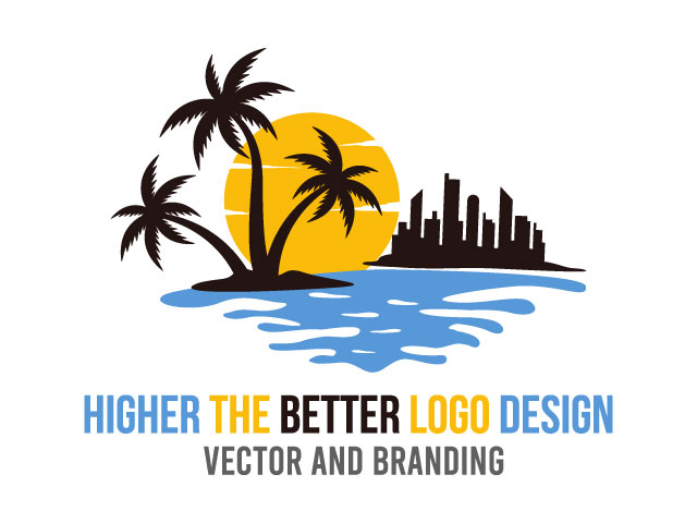 Higher the better logo design